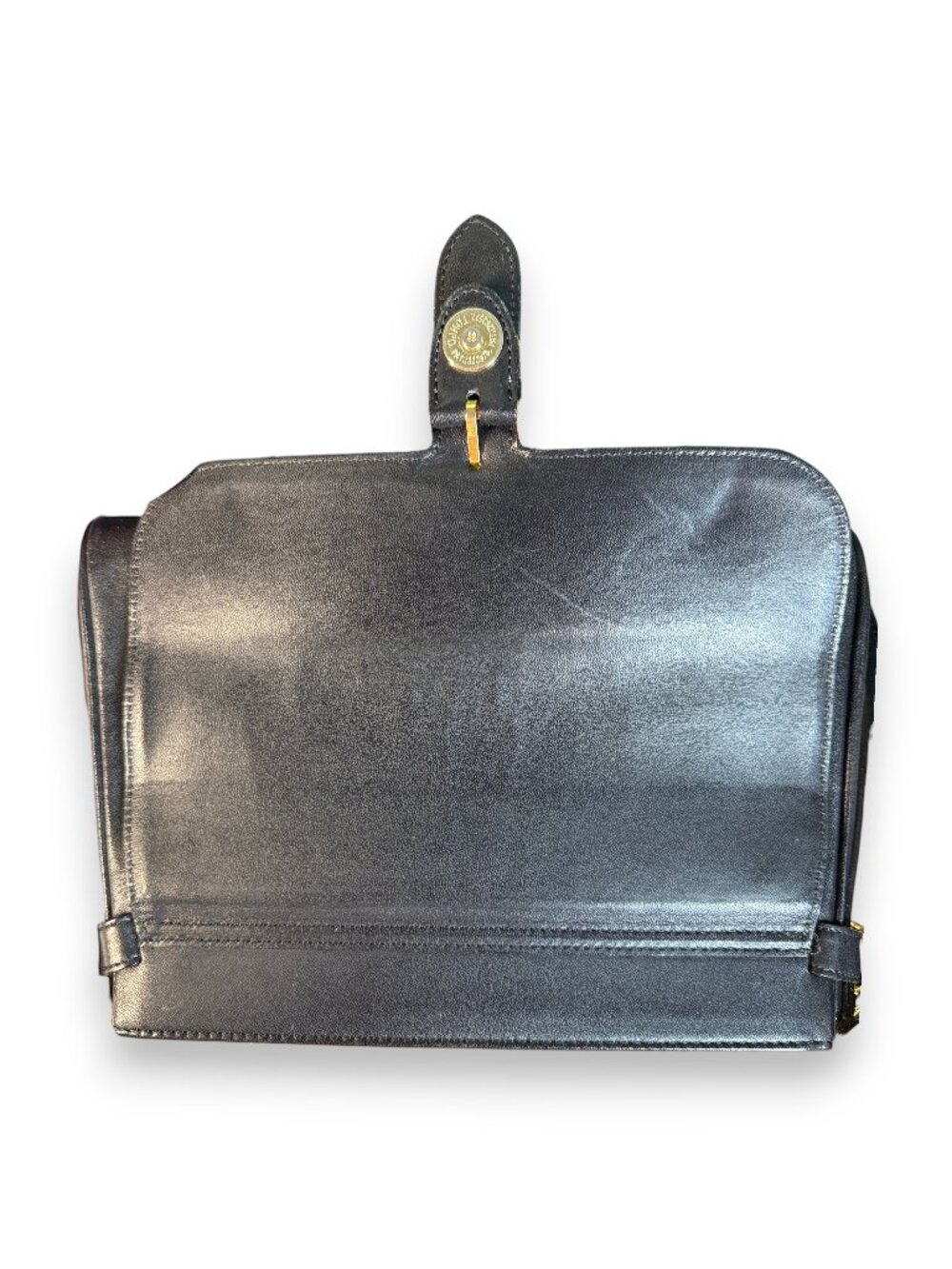 Valentino Garavani Vintage Leather Shoulder Bag w/Iconic Gold Logo Buckle & COA - Picture 10 of 16